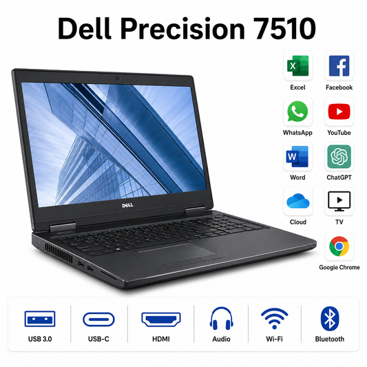 Dell Precision 7510 i7-6820HQ 16GB 256GB SSD FirePro W5170M Windows 11 FHD