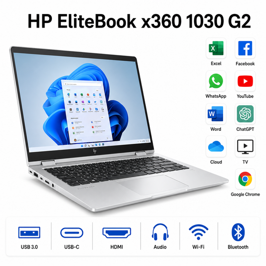 HP EliteBook x360 1030 G2 13,3"FHD Touch / i5-7200U / 8 RAM / 256GB SSD / Windows 11 / 2w1