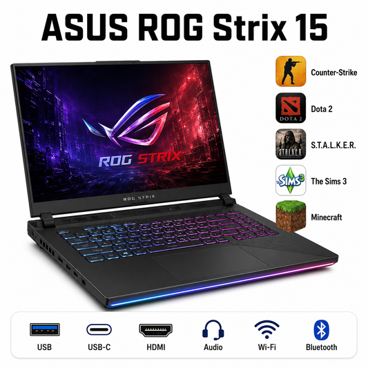 Laptop ASUS ROG Strix 15 i7-8750H GTX1050Ti 16GB SSD FHD