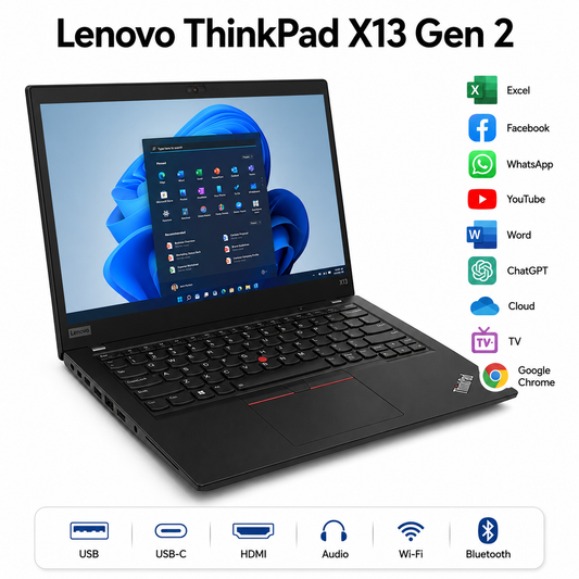 Lenovo ThinkPad X13 Gen 2 / 13,3” / Ryzen 5 PRO 5650U / 16GB RAM / SSD 256GB