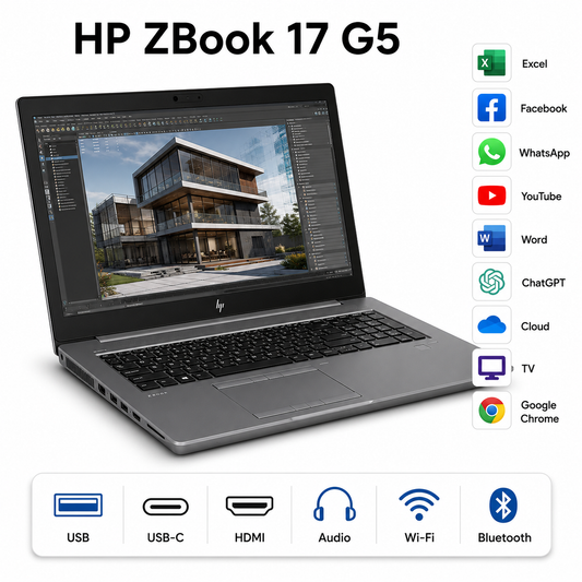 HP ZBook 17 G5 17,3" i7-8850H 16GB 256GB SSD Quadro P1000 Windows 11