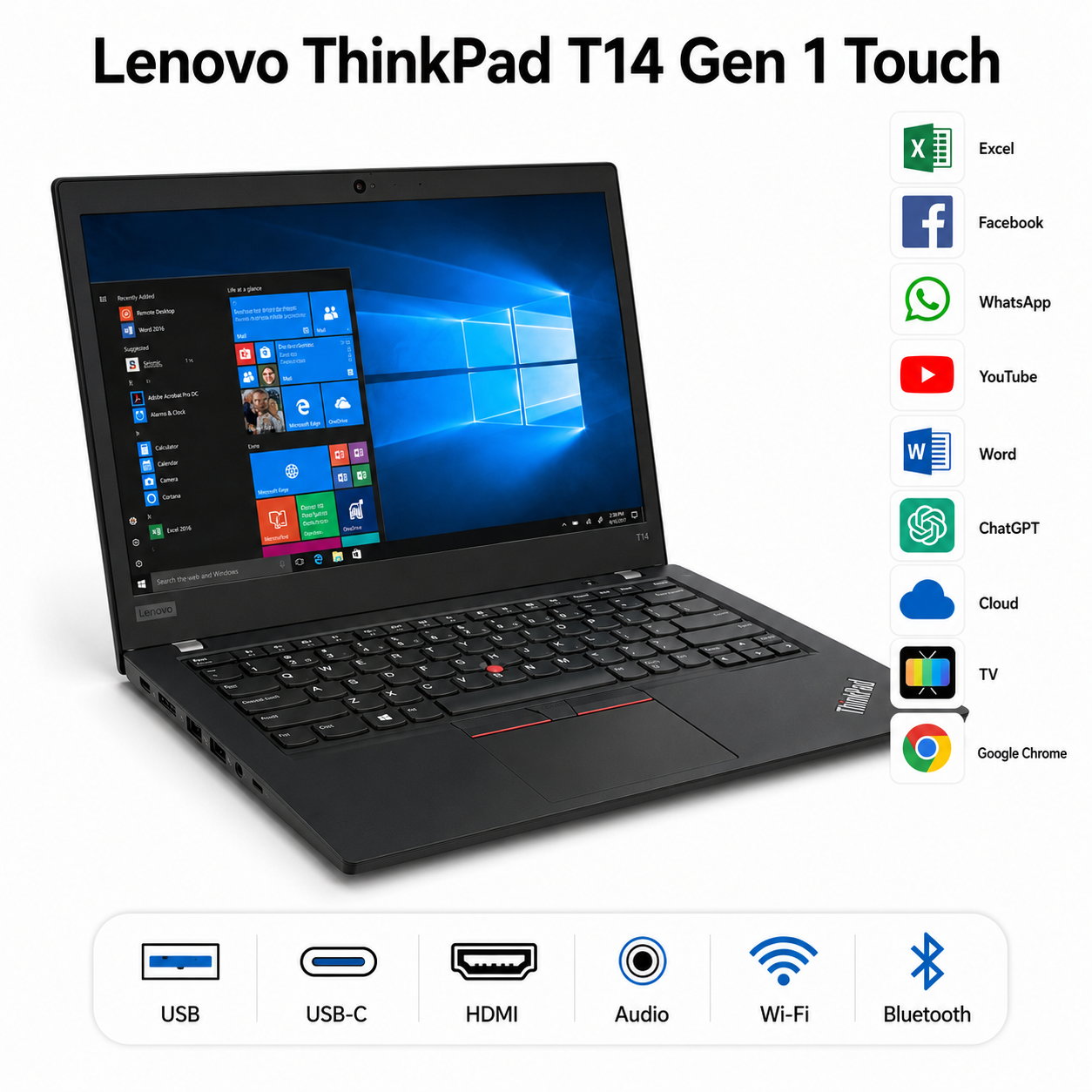 Lenovo ThinkPad T14 Gen 1 Touch 14" i5-10310U 16GB 256GB SSD Windows 11