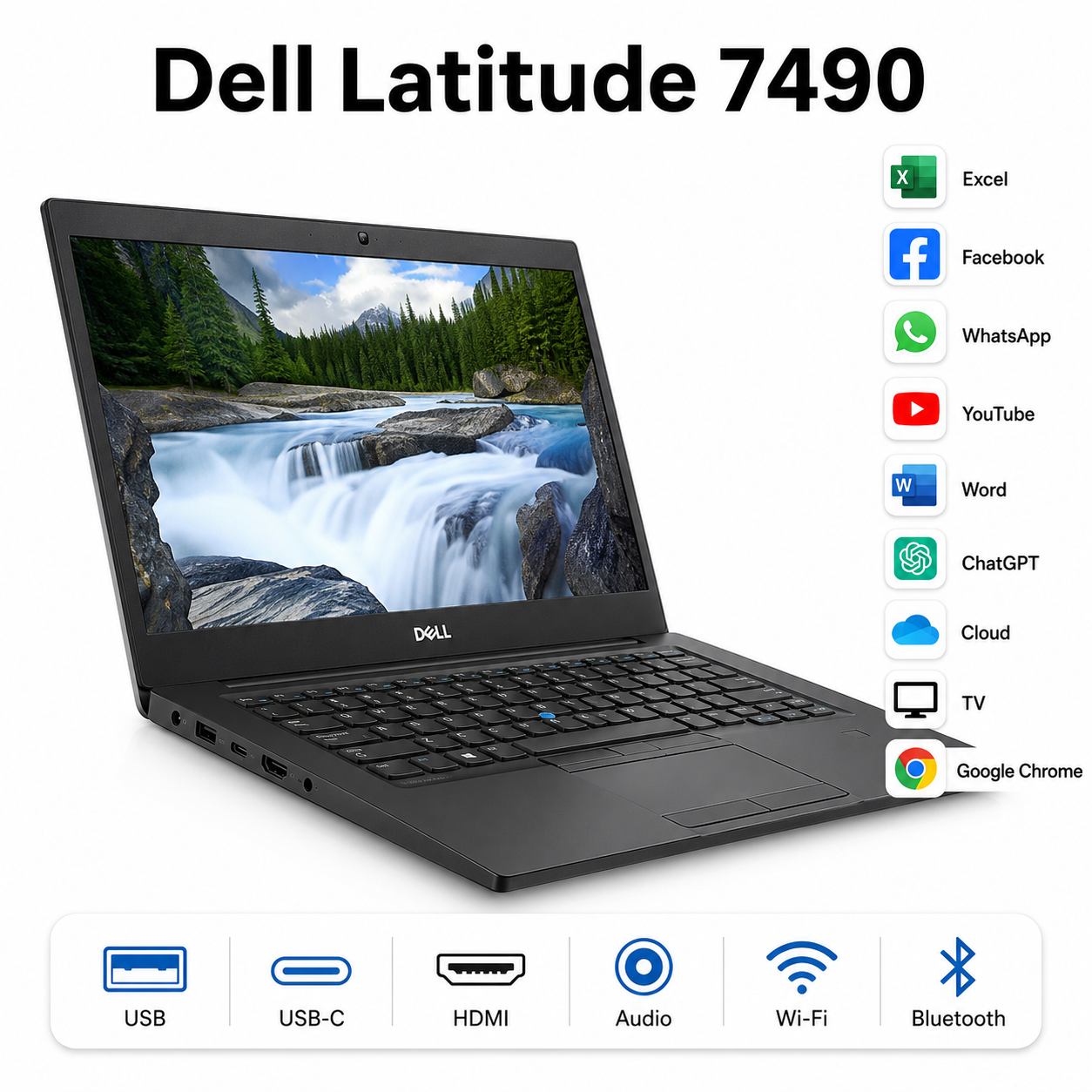 Dell Latitude 7490 14" i7-8650U 16GB 256GB SSD Windows 11 FHD