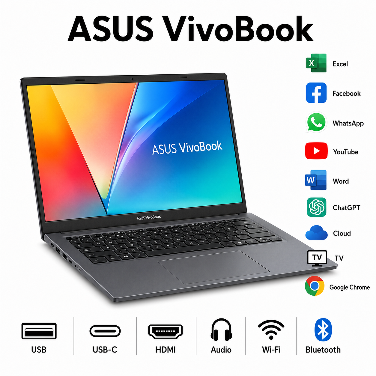 ASUS VivoBook 15.6" i5-1035G1 8GB 256GB SSD Windows 11 FHD
